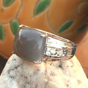 Silver Moonstone .925 Ring Size 10 Natural Gemstone Men's Women's Unisex